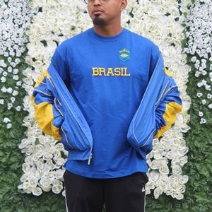 🛑Brasil Blue Spell Out T Shirt